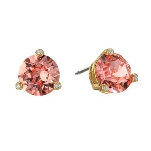 Kate Spade Rise and Shine Stud Earrings Rose Peach Pink 0.38”